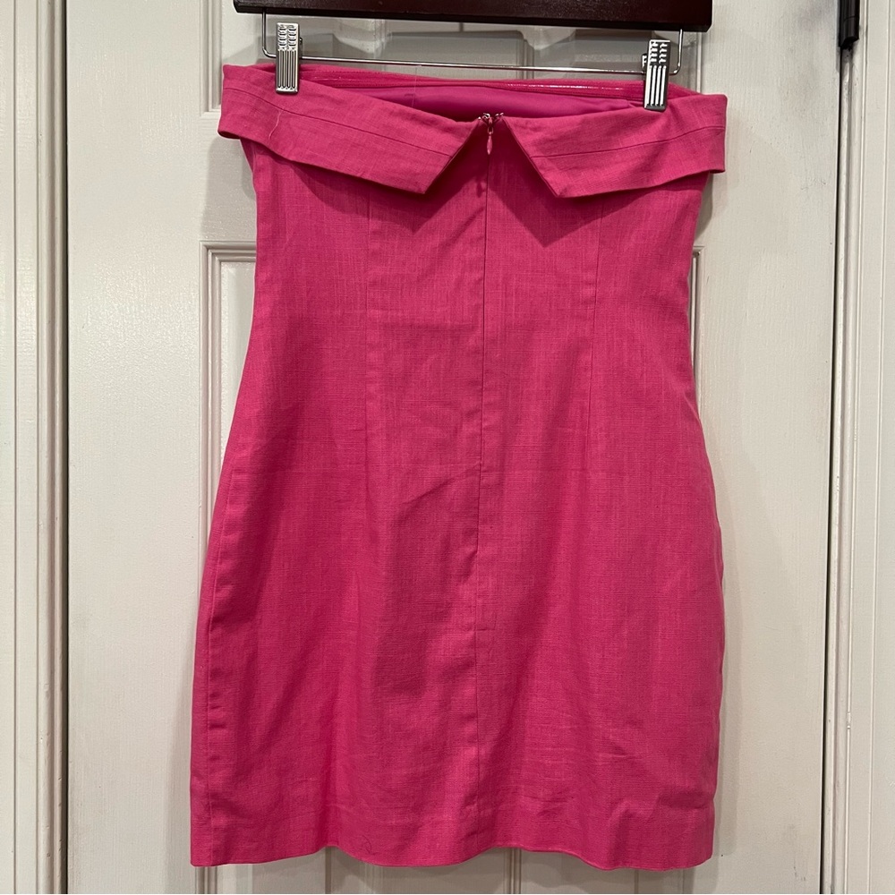NWOT Altar’d State Phoebe Strapless Slit Dress Mini Strapless Dress Pink - Picture 7 of 10